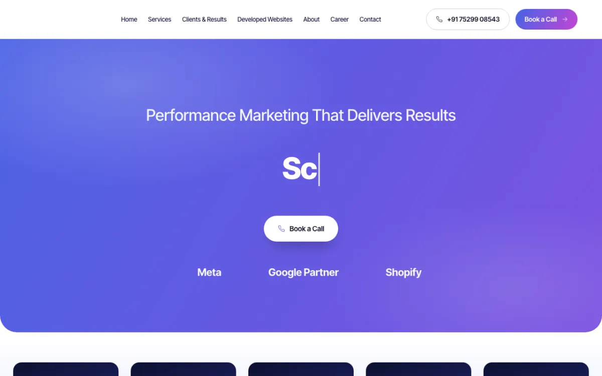 24 Ads Marketing website homepage — Service-based site built by Ritesh Kumar Giri