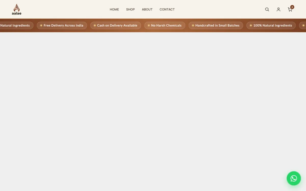 Aalae Natural website homepage — Beauty & Wellness site built by Ritesh Kumar Giri