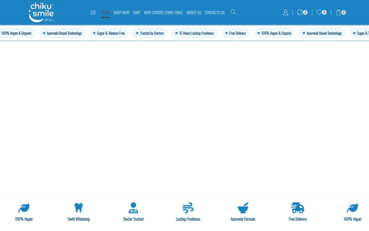 Chikusmile website homepage — Service-based site built by Ritesh Kumar Giri