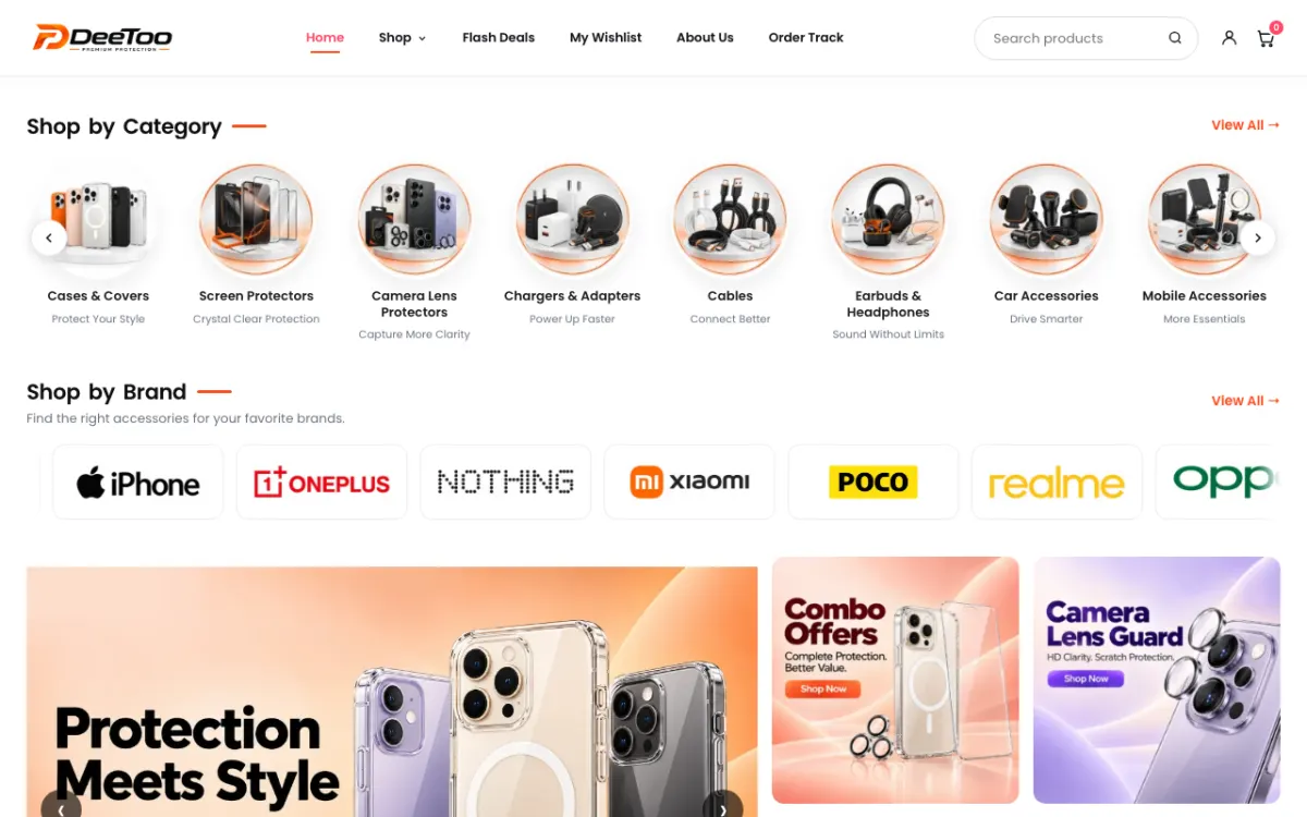 DeeToo website homepage — Other site built by Ritesh Kumar Giri