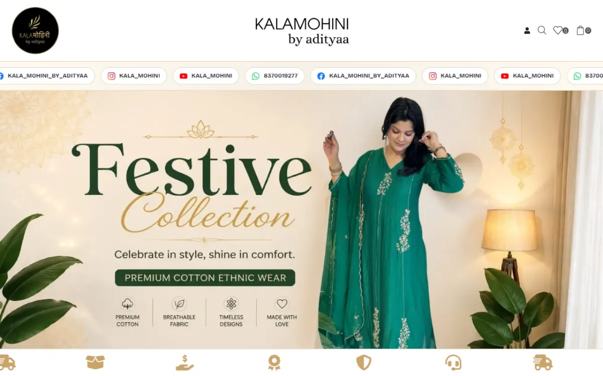 Kala Mohini website homepage — Fashion & Clothing site built by Ritesh Kumar Giri