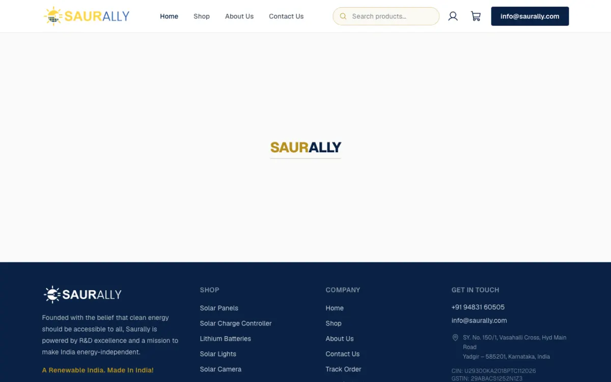 Saurally website homepage — Other site built by Ritesh Kumar Giri