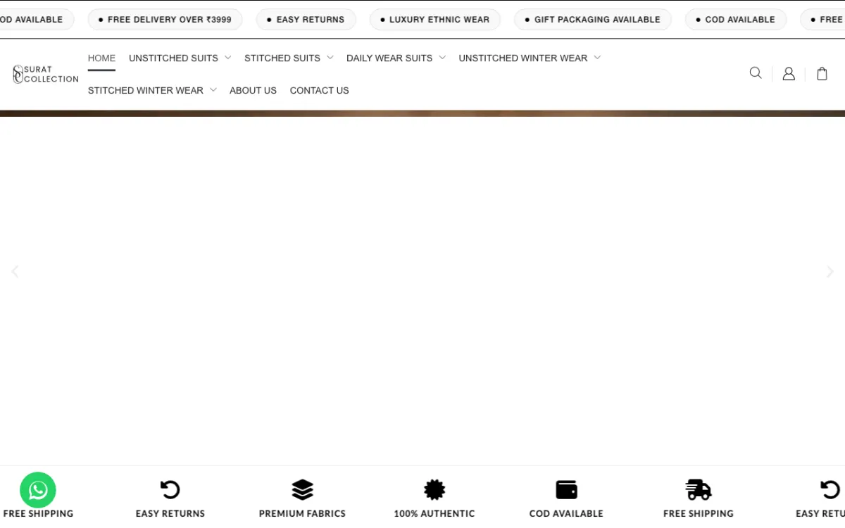 Surat Collection website homepage — Fashion & Clothing site built by Ritesh Kumar Giri