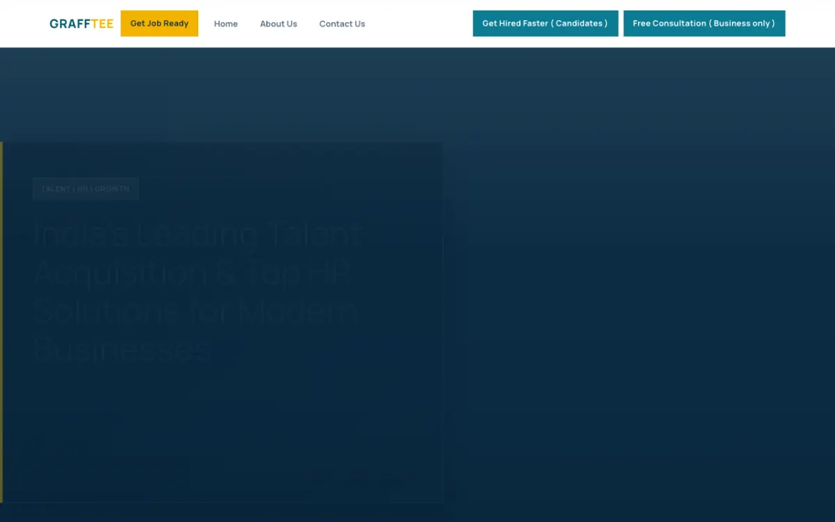 The Grafftee website homepage — Service-based site built by Ritesh Kumar Giri