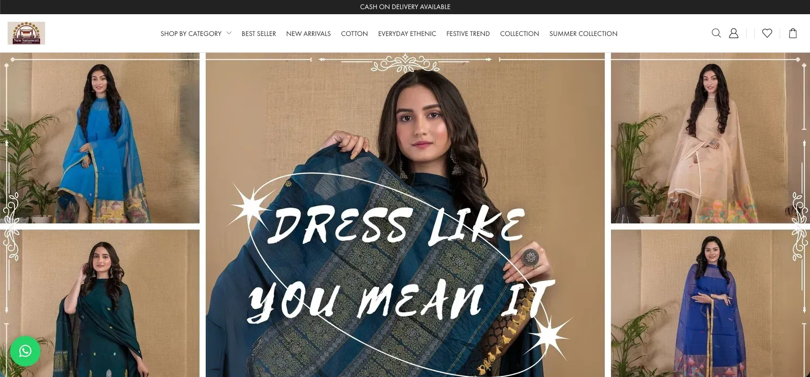 New Saraswati Saree Centre — Handwoven Textiles E-Commerce Store