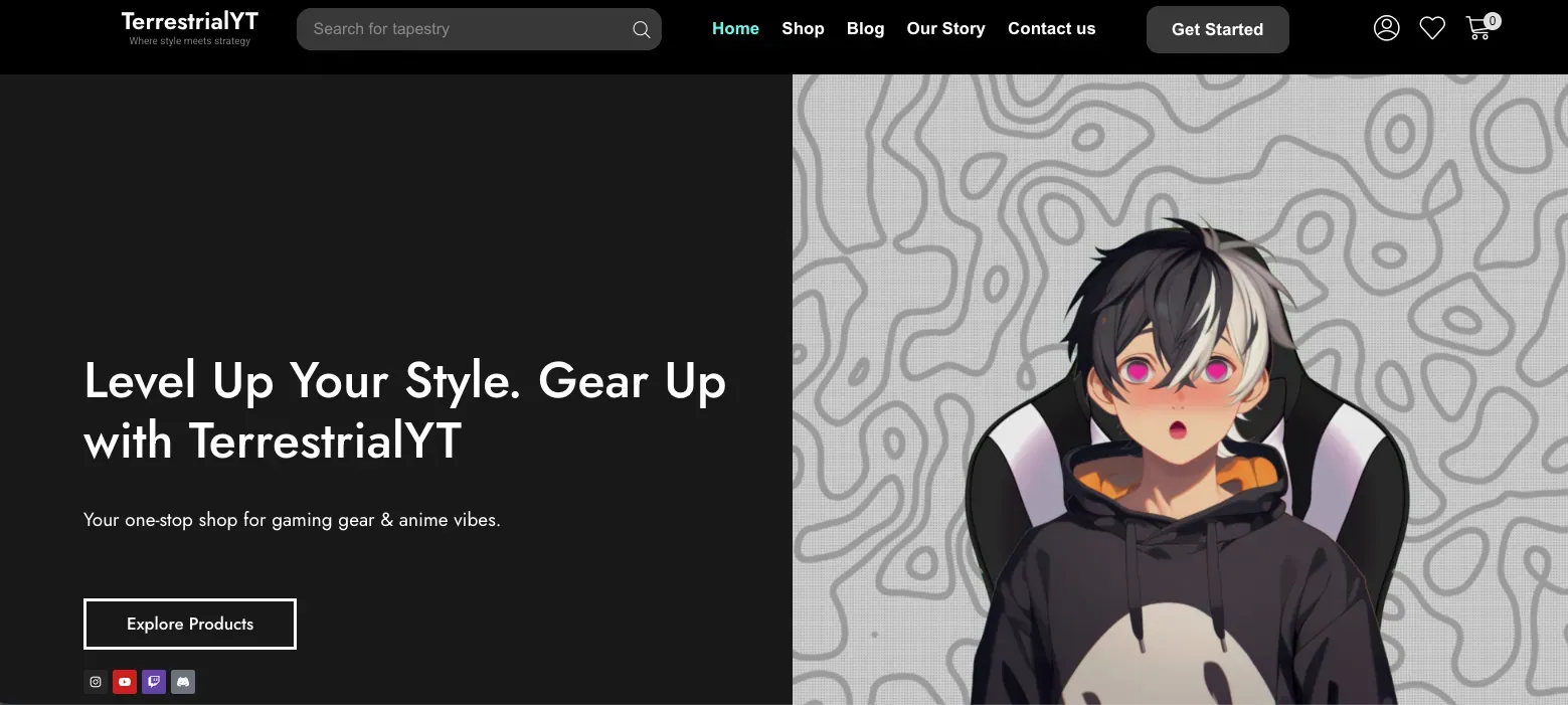 TerrestrialYT — Gaming & Anime E-Commerce Store